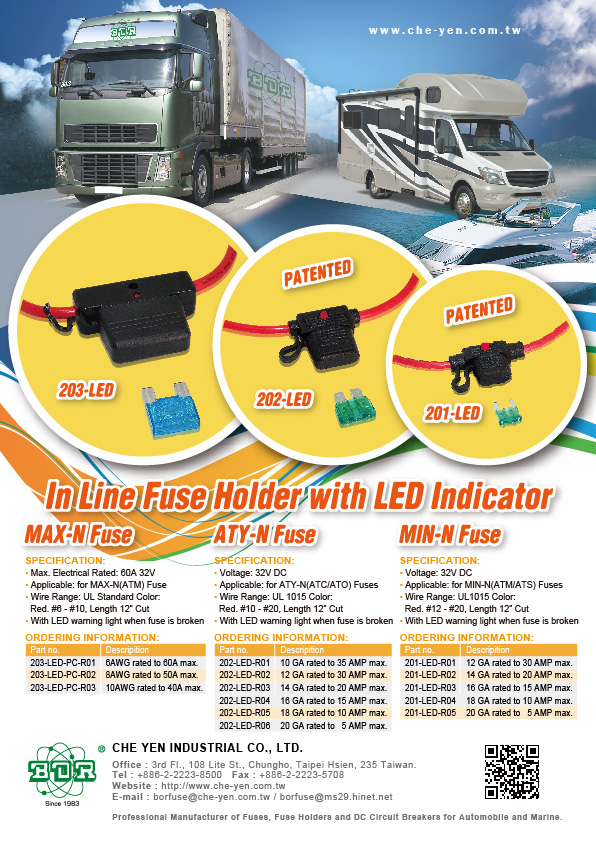 In Line Fuse Holder with LED indicator